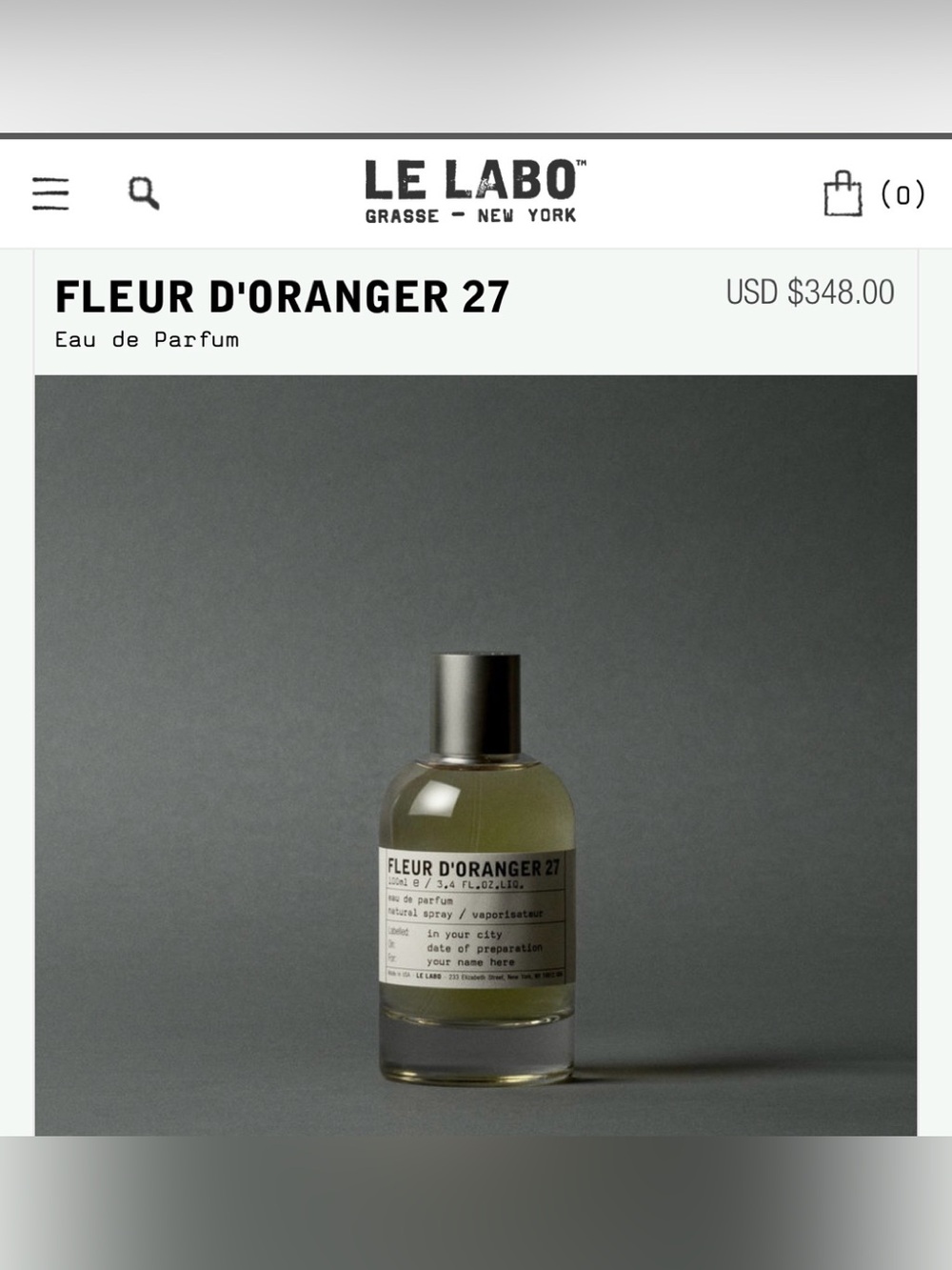 Le Labo Fleur D’Oranger 27